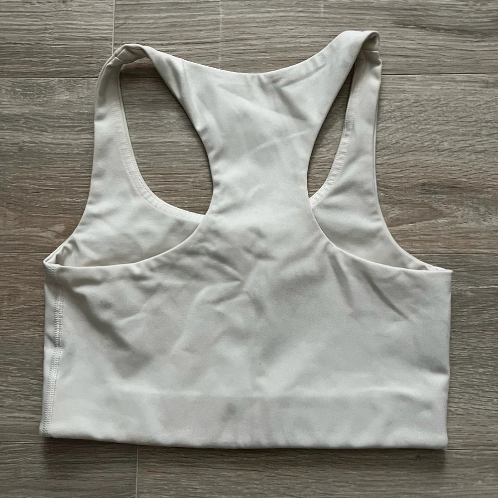 Girlfriend Collective Women’s White Paloma Racerback Bra - Size Small - Picture 5 of 7